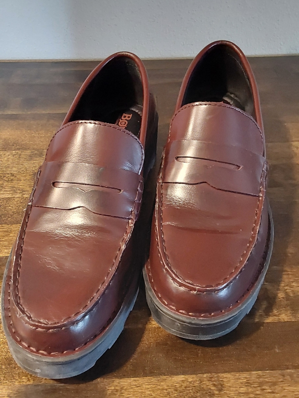 Born Classic Loafers, Brown Soft Leather, Womens Size 9 Penny Loafer